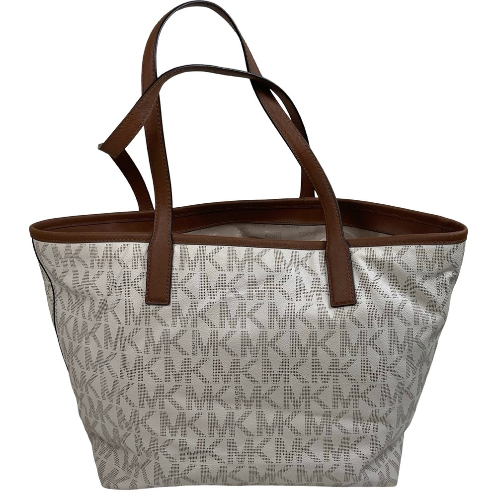 Michael Kors Jet Set Tote Bag Signature Monogram MK Logo Large‎ Shoulder Bag
